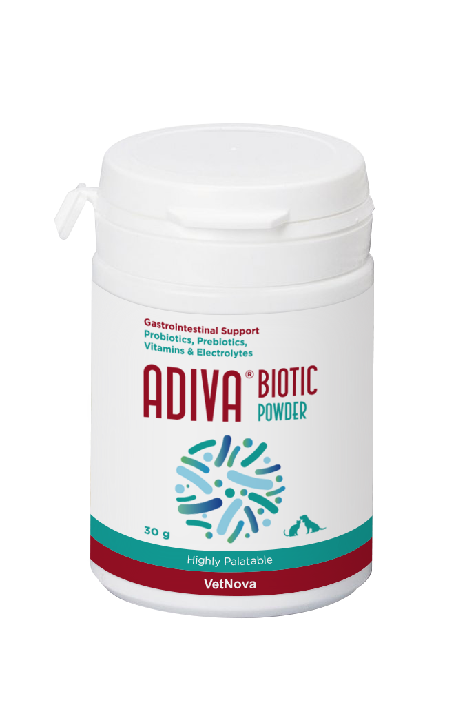 Complemento apoyar el funcionamiento intestinal normal en perros y gatos. ADIVA® Biotic Powder