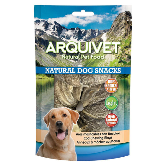 Aros Masticables de Piel de Bacalao | premios masticables para perros | 100 % natural | Salud dental y bienestar - Bolypets