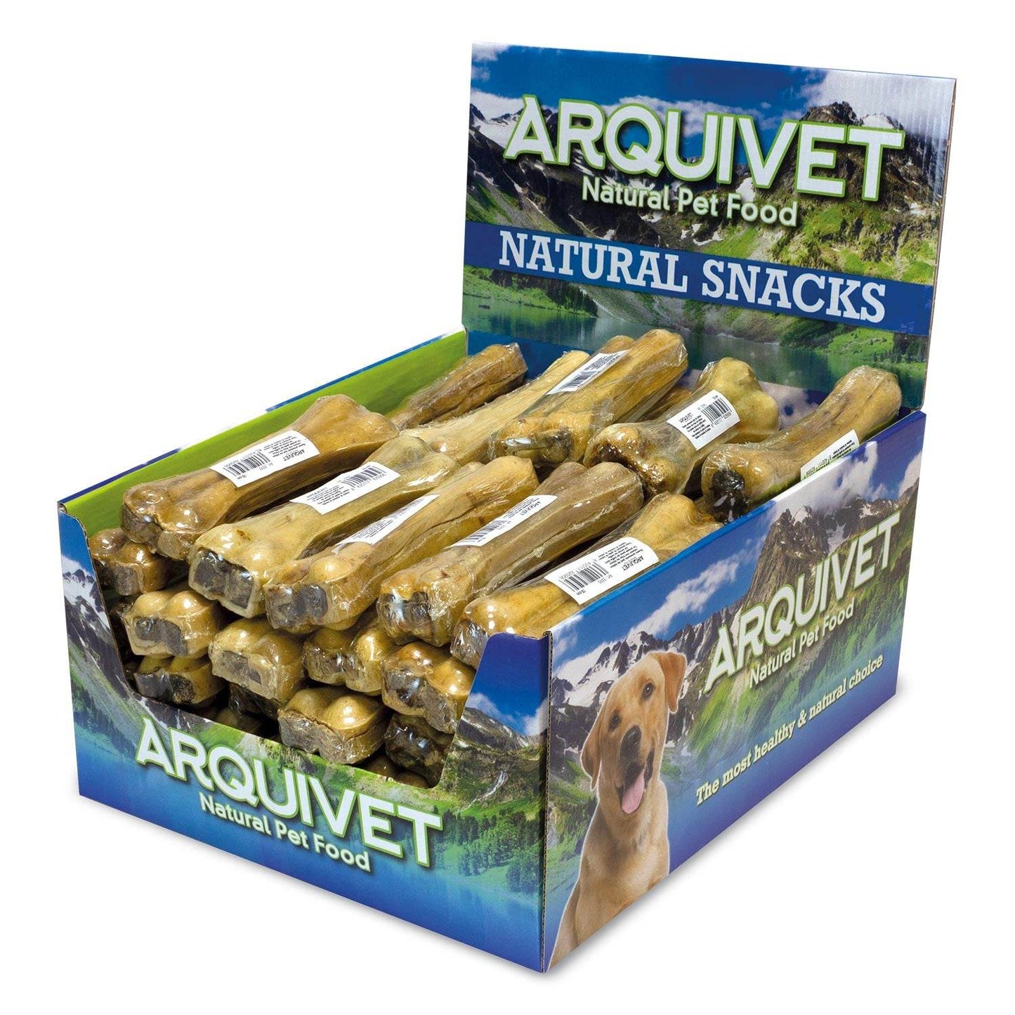 Snack natural de hueso prensados de piel de búfalo rellenos con tripa de búfalo | snacks 100% natural para perros- Bolypets.com