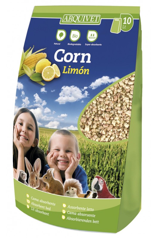 Sustrato Maíz Limón terrario reptiles, roedores y aves Cama absorbente