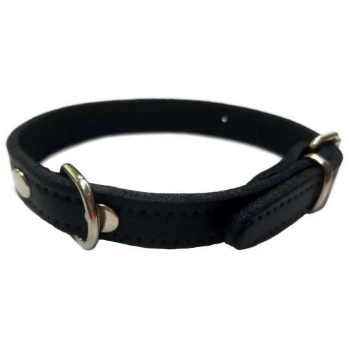 COLLAR de CUERO LISO NEGRO marca VMD