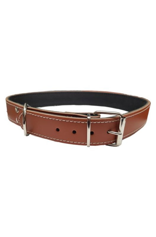 Collar cuero cosido para perros de razas grandes 85cm 