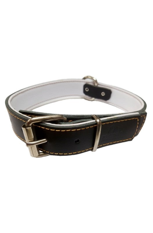 Collar de cuero piel vacuna. material interno muy confortable para el perro