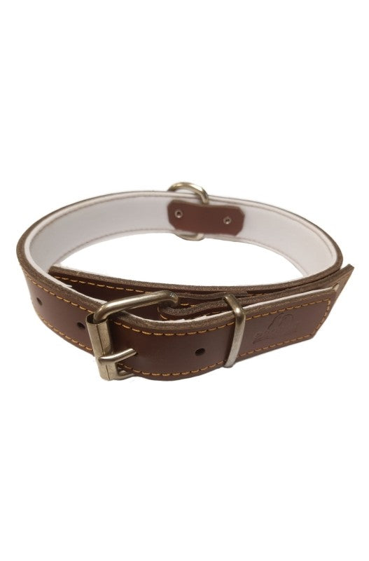 Collar de cuero piel vacuna.