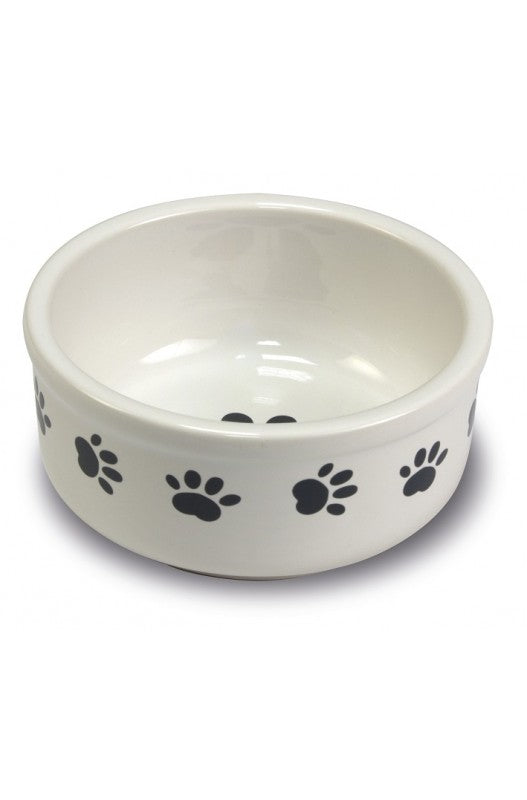 Elegante comedero de cerámica para perros y gatos, se puede utilizar también como bebedero.