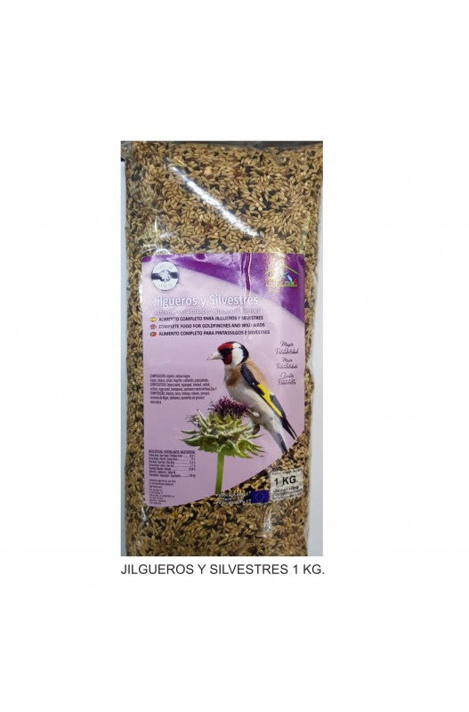 Alimento completo para todo típo de fringílidos, pero especialmente formulado para silvestres como jilgueros y verderones