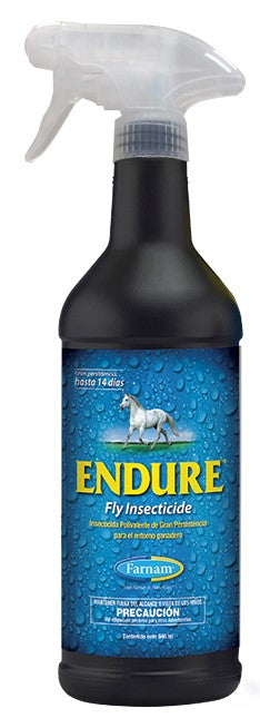Bote de Endure Insecticida en Spray de 946 ml con pulverizador para caballos resistente al sudor - Tienda BolyPets.