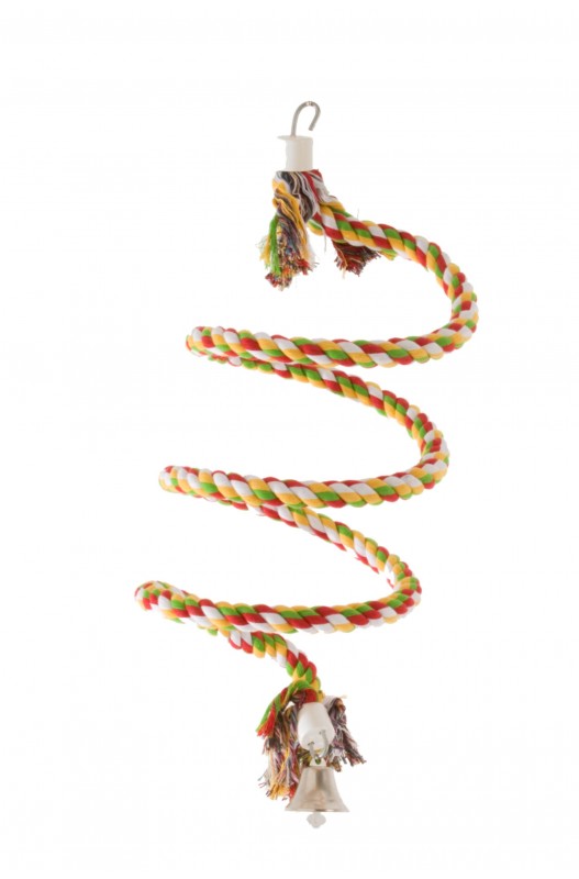 juguete en espiral de algodón para loros u otras aves