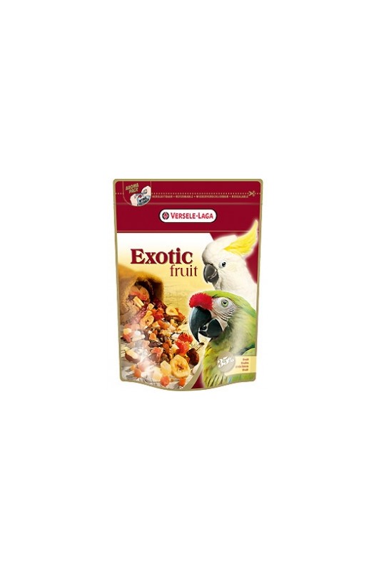 Mezcla de deliciosas frutas deshidratadas, semillas y cereales para la alimentación complementaria de loros y cotorras.
