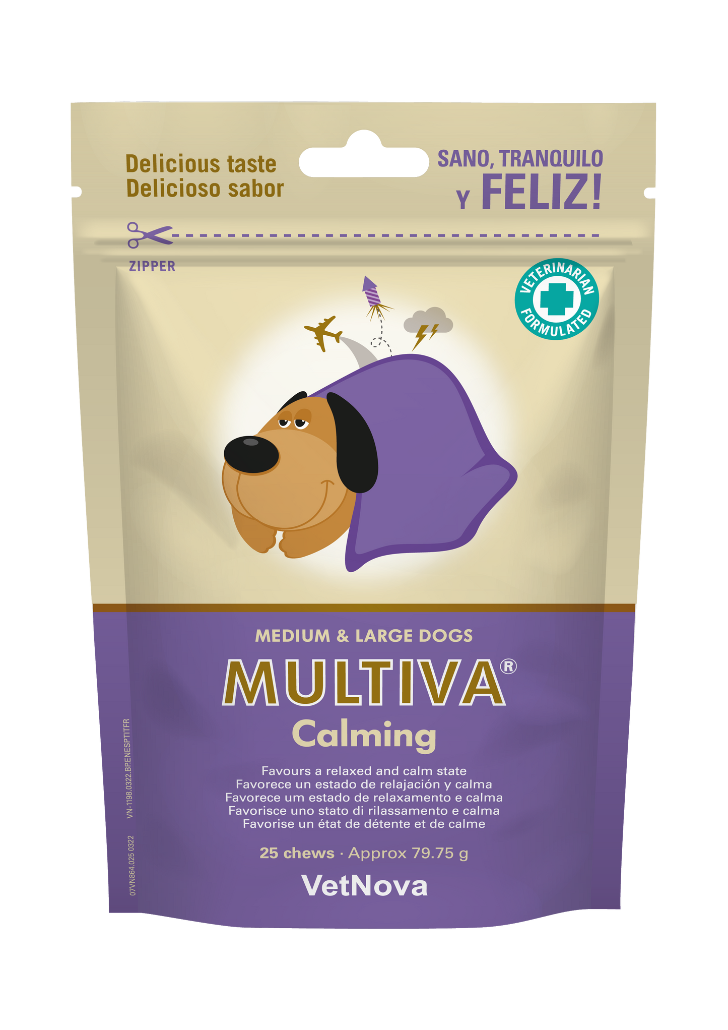 MULTIVA_CalmingMediumandLargeDog Promueve un estado de relajación: