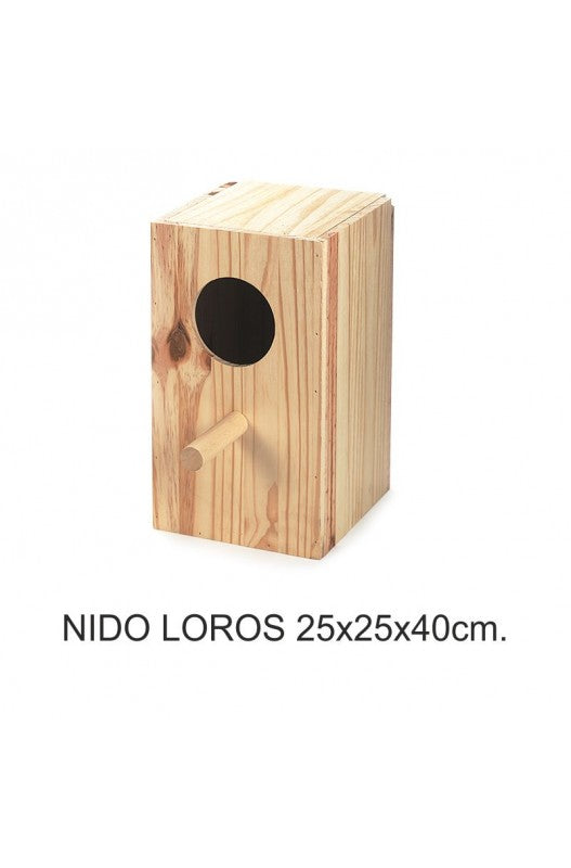 Nido para loros, ideal para una ambientación de tipo natural