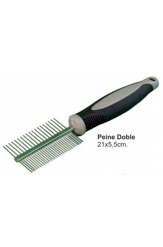 peine ideal para perros, doble fila de dientes