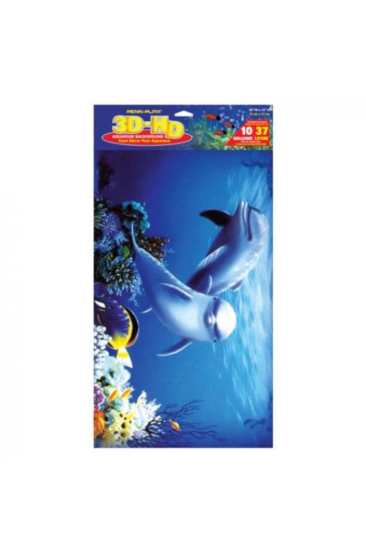 vinilo póster 3D de delfines acuarios | Accesorios plantas y decoración-Bolypets