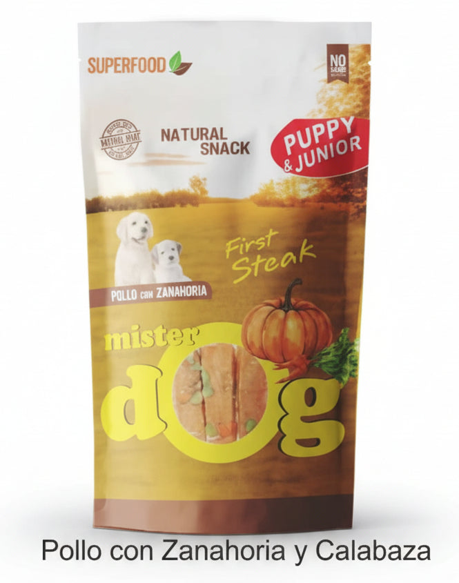 SNACKS natural de pollo y zanahoria para perros | cachorros y junior - Bolypets