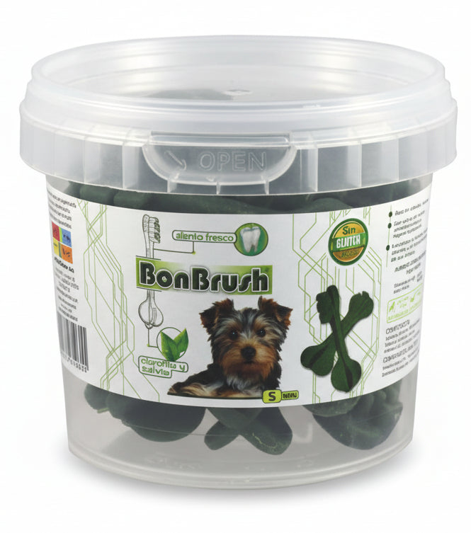 Snack en forma de cepillo para higiene dental de perros mini | refresca aliento y mejora la higiene bucal - Bolypets