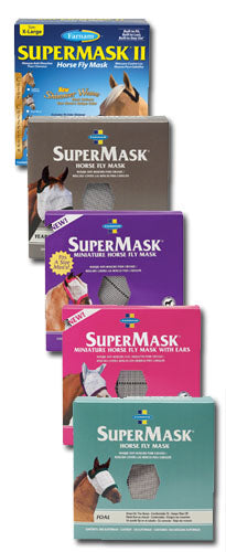 Máscara Anti moscas para Caballos sin orejeras SUPERMASK de FARNAM | cuidados especiales para caballos control de plagas-Bolypets