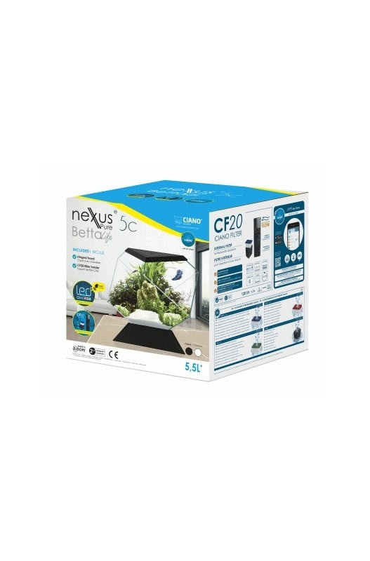 Filtro Interior 120 l/h. Equipado com 3 compartimento para: Filtración Biológica/Química/Mecánica