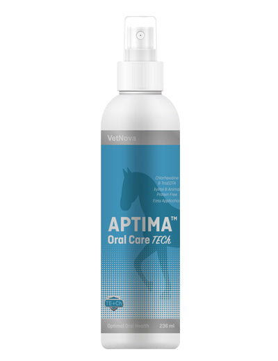 Bote o jeringa de APTIMA Oral Care TECH gel de cuidado e higiene bucal para caballos de Bolypets