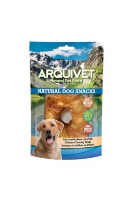Aros masticables con pollo, perfectos como premio para nuestro perro a la vez que cuidan de sus dientes y encías.
