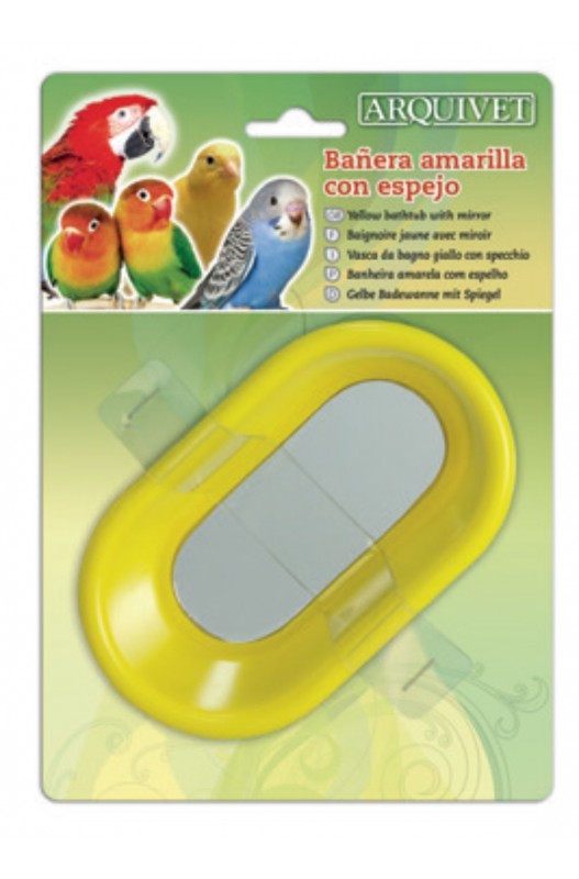 Bañera Amarilla con Espejo es un accesorio divertido y práctico para la higiene y el bienestar de tus pequeñas mascotas. Con un diseño atractivo y funcional, es ideal para entretenimiento y cuidado.