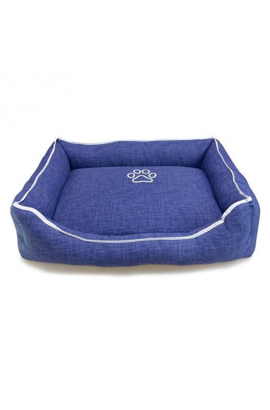 cama cuadrada color azul perros | camas para perros-Bolypets