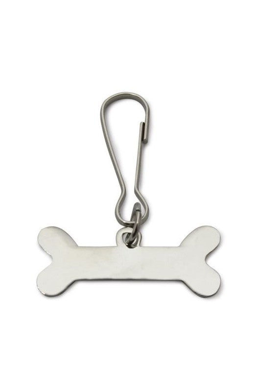 Chapa con forma de hueso, ideal para grabar el nombre y número de | Accesorios para perros-Bolypets