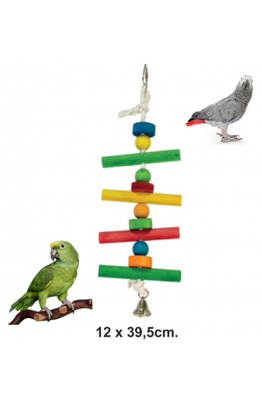 Escalera multicolor. El juego estimula los sentidos y ayuda a prevenir el desplume DE NUESTRAS AVES