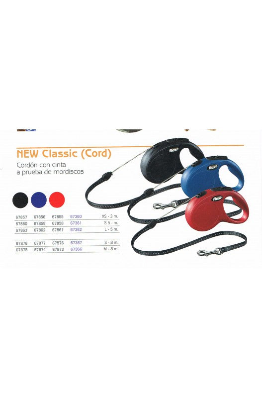 CORREA FLEXI NUEVO CLASSIC XS Cordon 3mts. Rojo