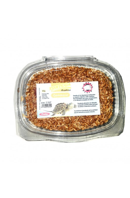 Comida para tortugas acuáticas Excelente alimento con elevado contenido proteico para tortugas acuáticas a base de pequeños crustáceos conocidos como gamarus (Gammarus sp.)