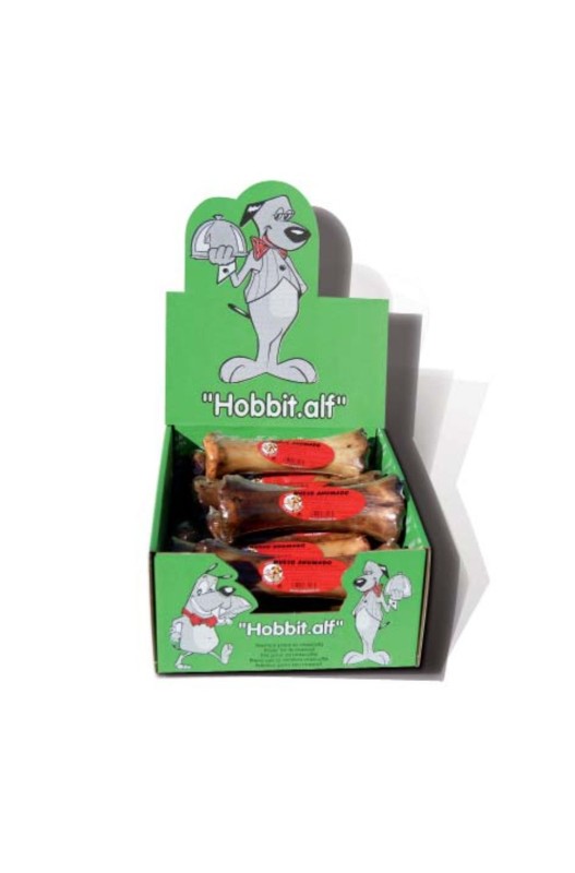 Hueso natural de ternera de 15/20 cm. de longitud ahumado con aromas naturales.