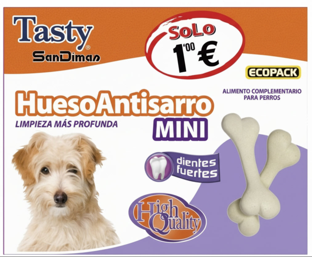 Hueso Antisarro Mini | San Dimas | Limpieza bucal para perros - Bolypets