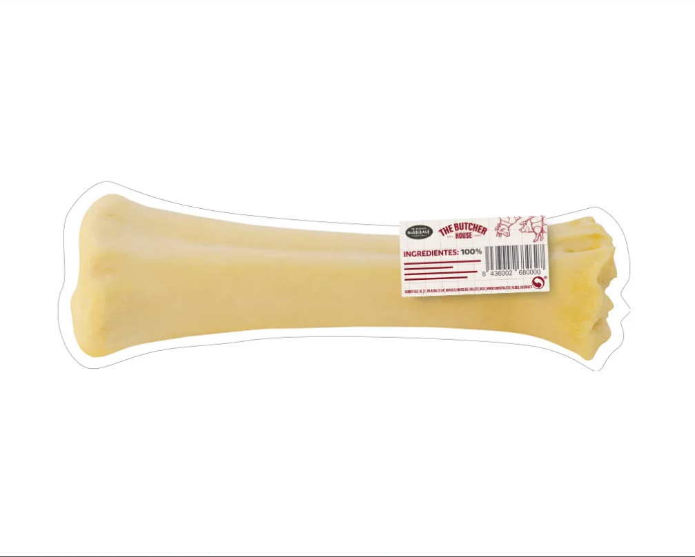 Hueso natural de ternera de 15/20 cm. de longitud con gran aporte de minerales | snacks 100 % naturales para perros - Bolypets