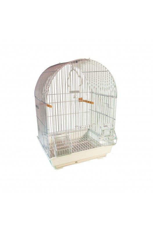 Jaula alta, ideal para aves pequeñas.