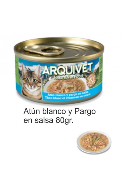 Comida húmeda para gatos a base de Atún blanco y pargo en salsa. | alimentación para gatos-Bolypets