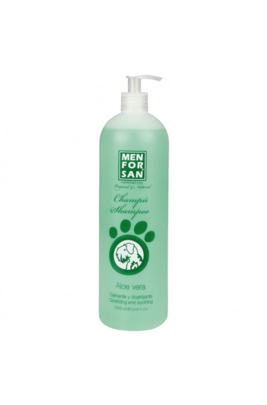 Champú de máxima calidad con extracto de ALOE VERA para perros que activa y vivifica las células de la piel, ejerciendo una profunda acción calmante, cicatrizante e hidratante.