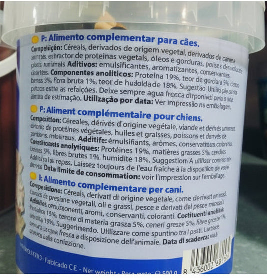 SNACKS MINI BONE MIX SABORES 500 GR.