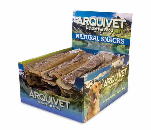 Snack 100% natural para perros | golosina nervio de cerdo secado y curado |trenza que aporta proteinas de orígen animal - Bolypets