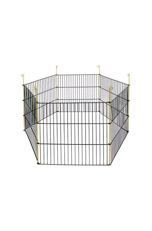 parque hexagonal conejos y cobayas