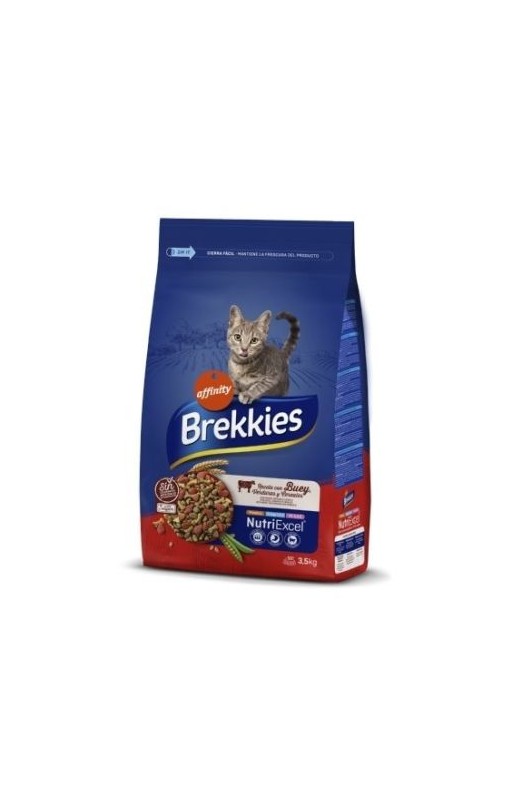 Comida para gatos Brekkies Excel con buey, ternera y verduras Brekkies Excel para gato | alimentación para gatos-Bolypets