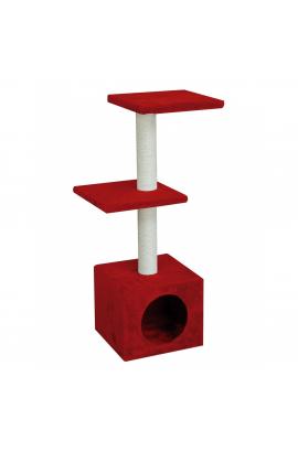 RASCADOR PARA GATOS AMELIE COLOR GRIS / ROJO