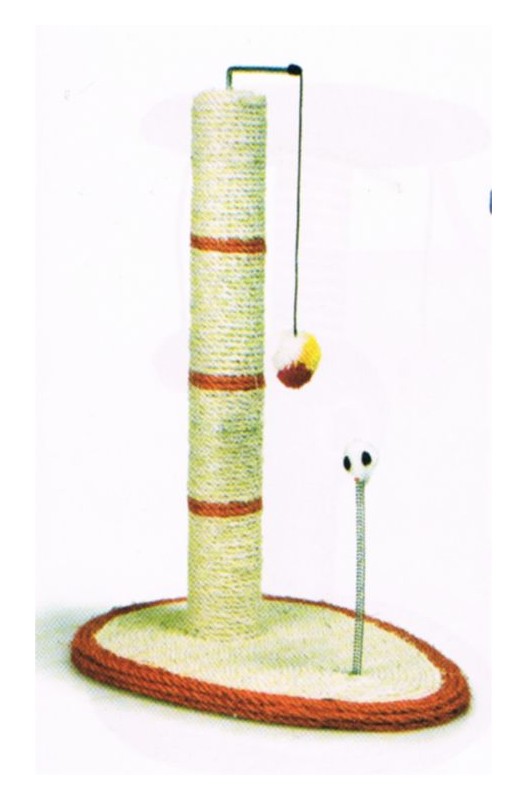 rascador para gatos cuenta con una rata y bola de juguete para proporcionar horas de entretenimiento a su gato.