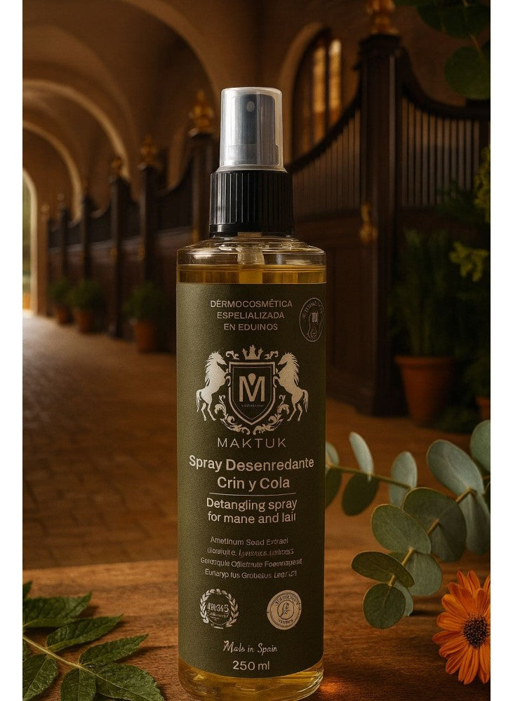 Spray desenredante crin y cola |Cuidado del pelo y la piel caballos-Bolypets