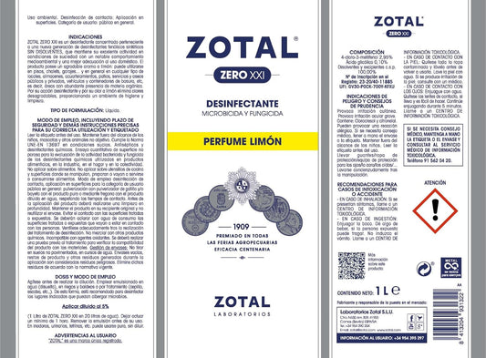 zotal zero desinfectante limon