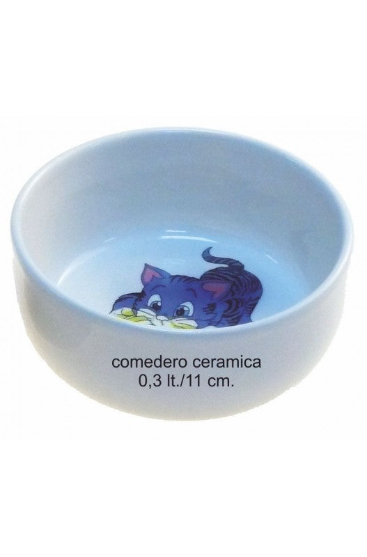 COMEDERO CERAMICA GATITOS  0,3 LT. / 11cm.