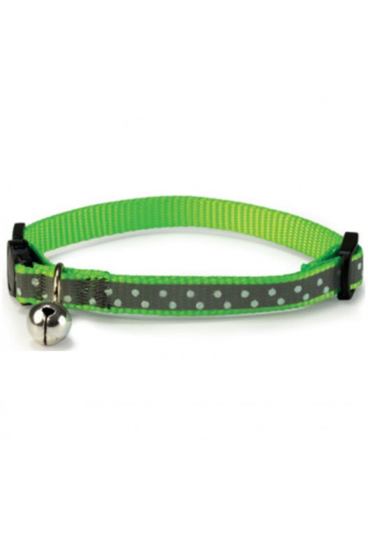 COLLAR GATO REFLECTANTE 1 x 20/25cm. Verde