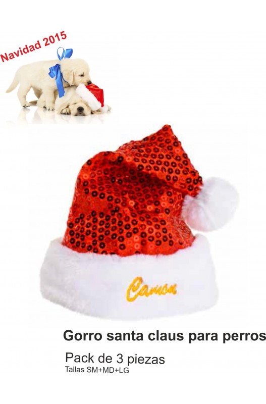 GORRO SANTA CLAUS PACK 3 PIEZAS