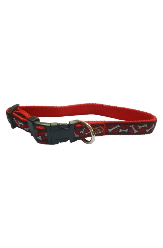 COLLAR NYLON 15x250-380MM.BULL ROJO/ROJO