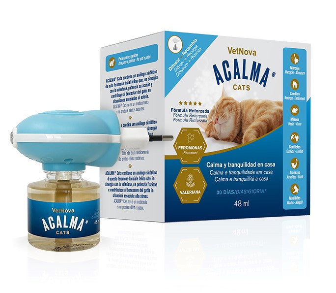 ACALMA® Cats Difusor + Recambio 48 ml calma y tranquilidad para tu gato