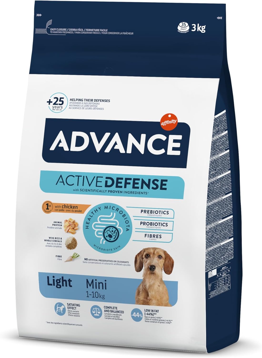 ALIMENTACION PARA PERROS MINI ADVANCE MINI LIGHT 3 KG