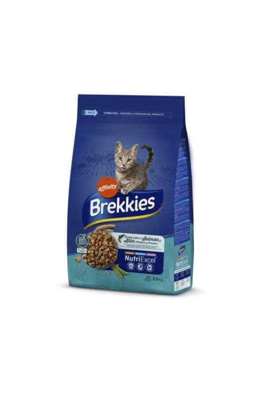 Brekkies Excel Cat Mix Pescado 3.5 kg es un alimento seco para gatos en edad adulta